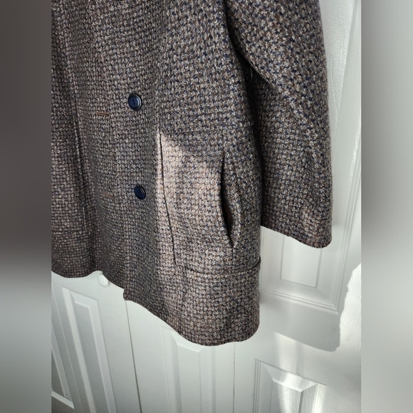 London Fog Virgin Wool Jacket Brown/Blue Size 10 M - Picture 10 of 11